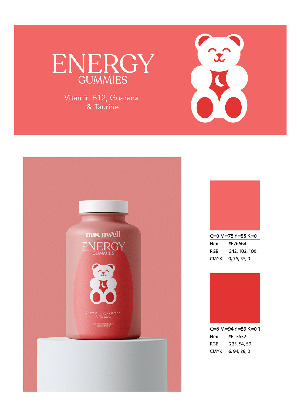 Moonwell Energy Gummies Branding