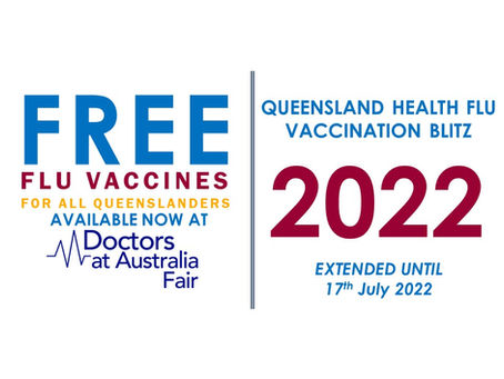 QUEENSLAND HEALTH FREE FLU VACCINATION - Now Available at Doctors at Australia Fair