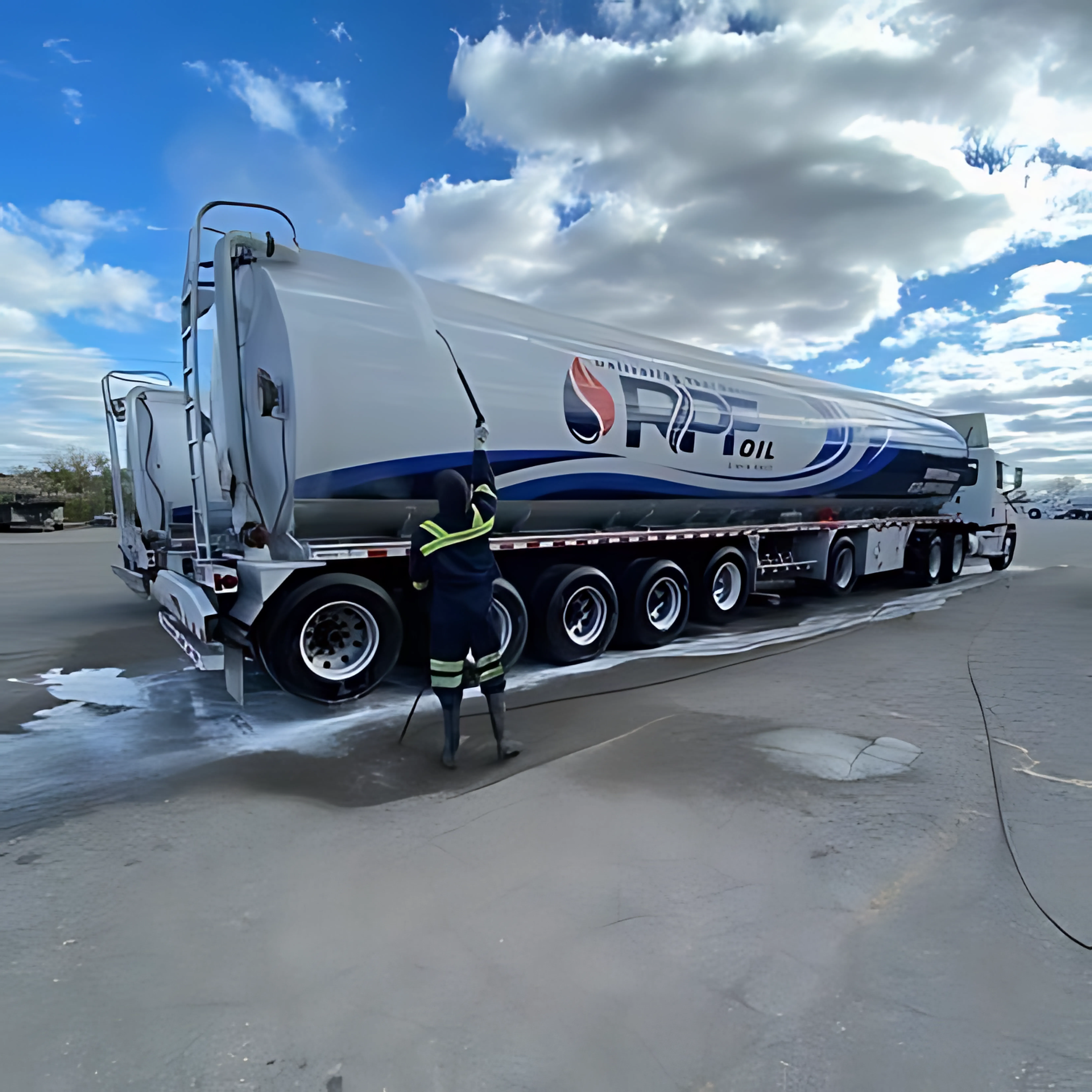 Fuel Tanker Power Washing