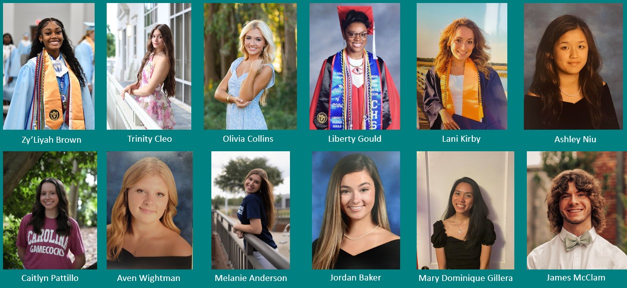 McLeod Regional Medical Center Volunteer Auxiliary 2023-2024 Scholarship Recipients