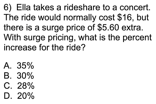 GED percent increase practice