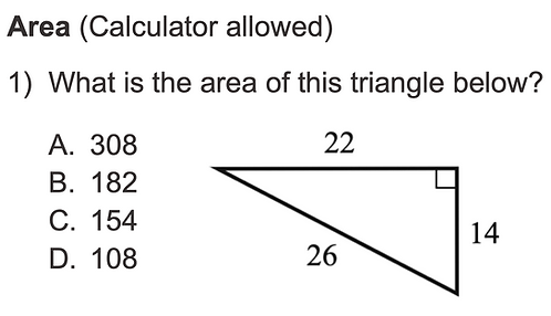GED Area of Triangle Practice