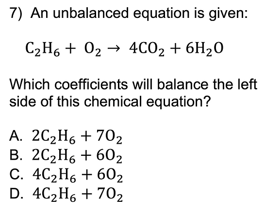 GED balance chemical equation practice