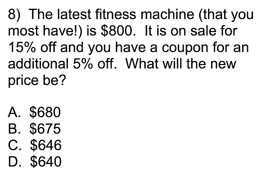 GED sale or discount with two percents practice