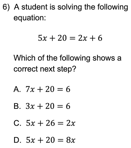 GED solve an equation practice