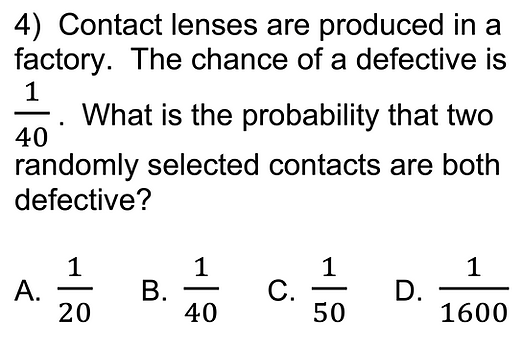 ged probability of two events practice