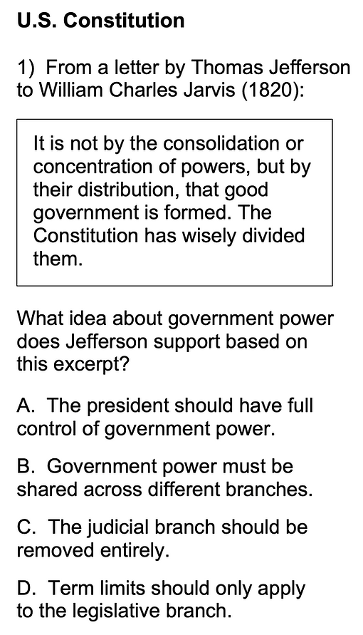 GED Constitution practice