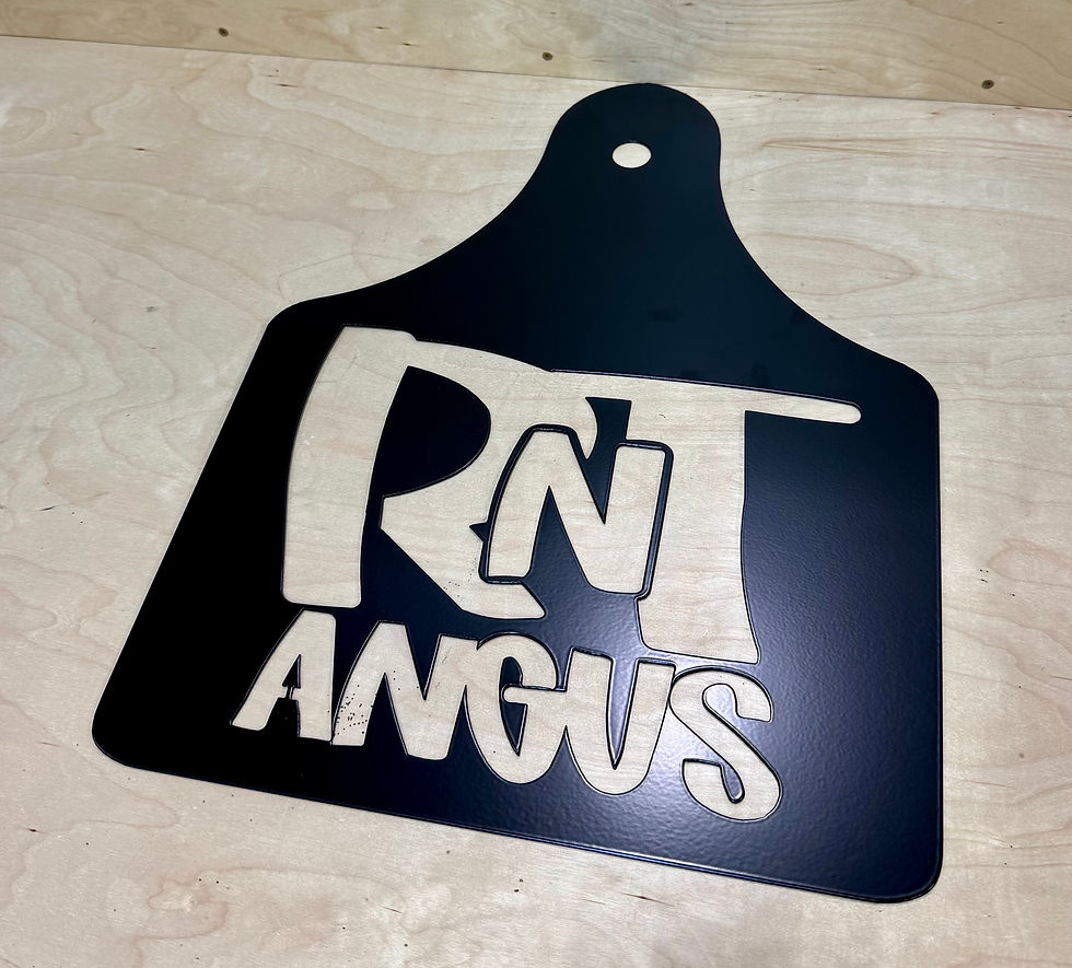 Thumbnail: Personalized Metal Ear Tag Wall Hanging