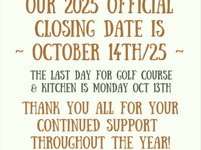 UPDATE: 2025 Highview Closing Date Announcement! (Golf Course/Kitchen)