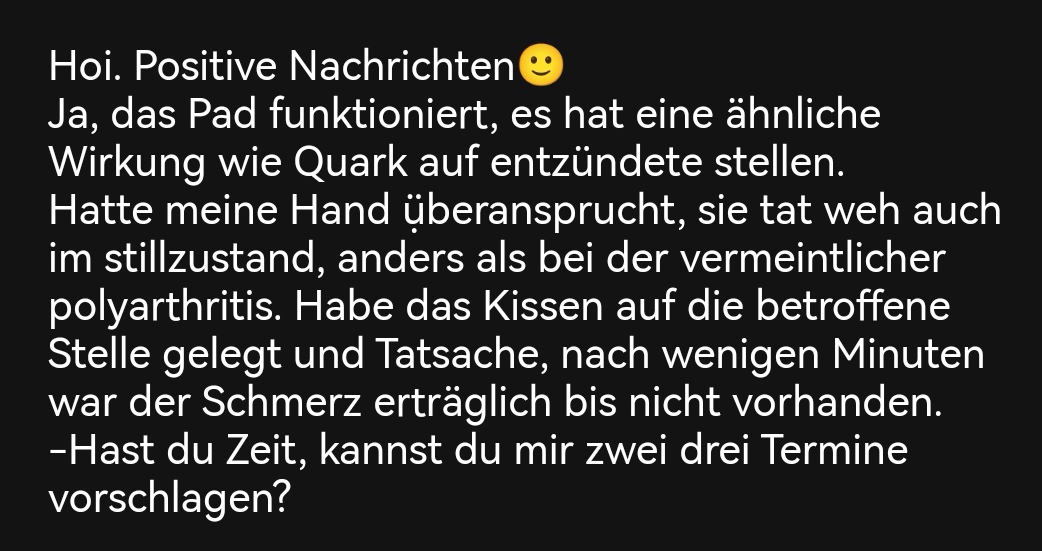 Rückmeldung Natur Wellnesskissen
