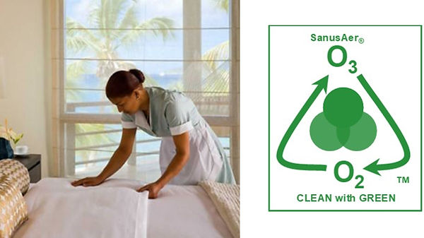 SanusAer ozone eliminates viruses and dangerous bacteria while destroying smoke and pet odors making guests more comfortable.