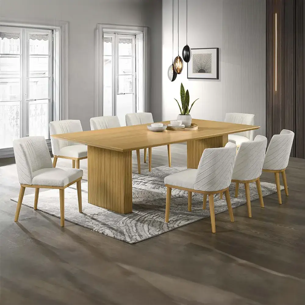 Pomona 8-Seater Dining Table, Natural - 240x120 cm