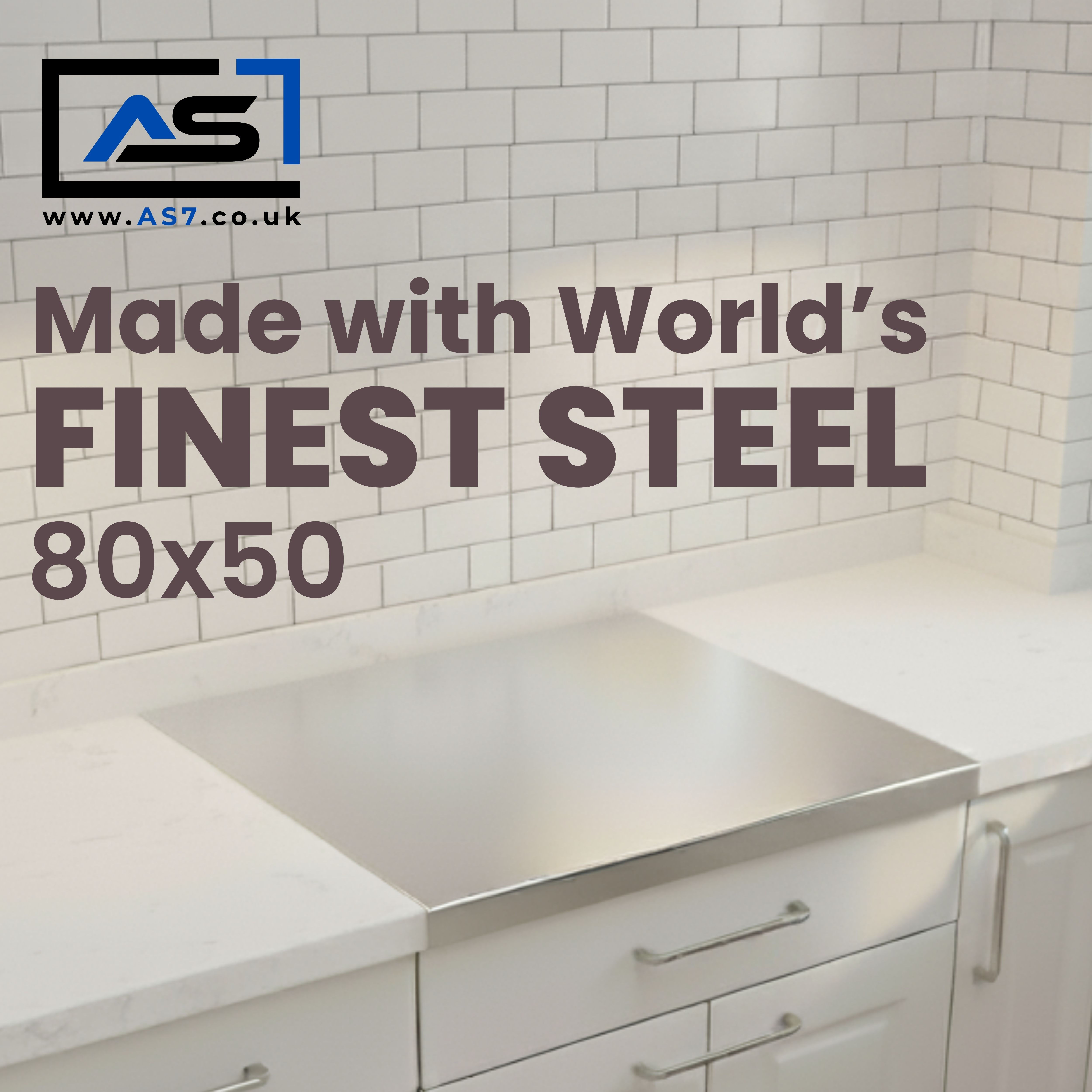 Steel Worktop | 80 x 50 x 2 cms