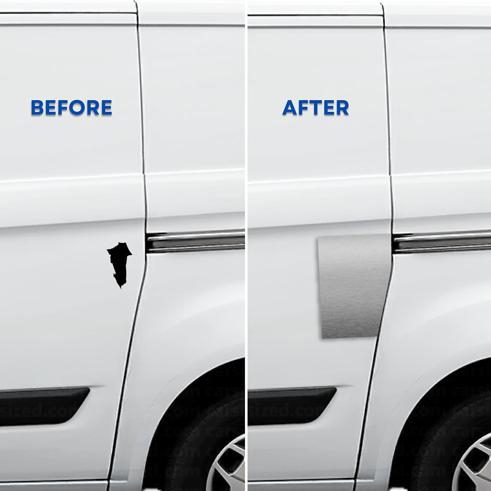 Thumbnail: COMBO Side + Rear Door Security Plates Shields Repair Plate Ford Transit Custom