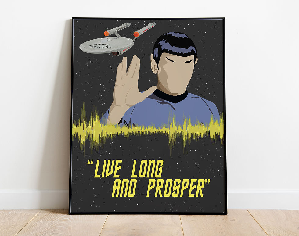 Thumbnail: Mr Spock Live Long and Prosper Soundwave Print