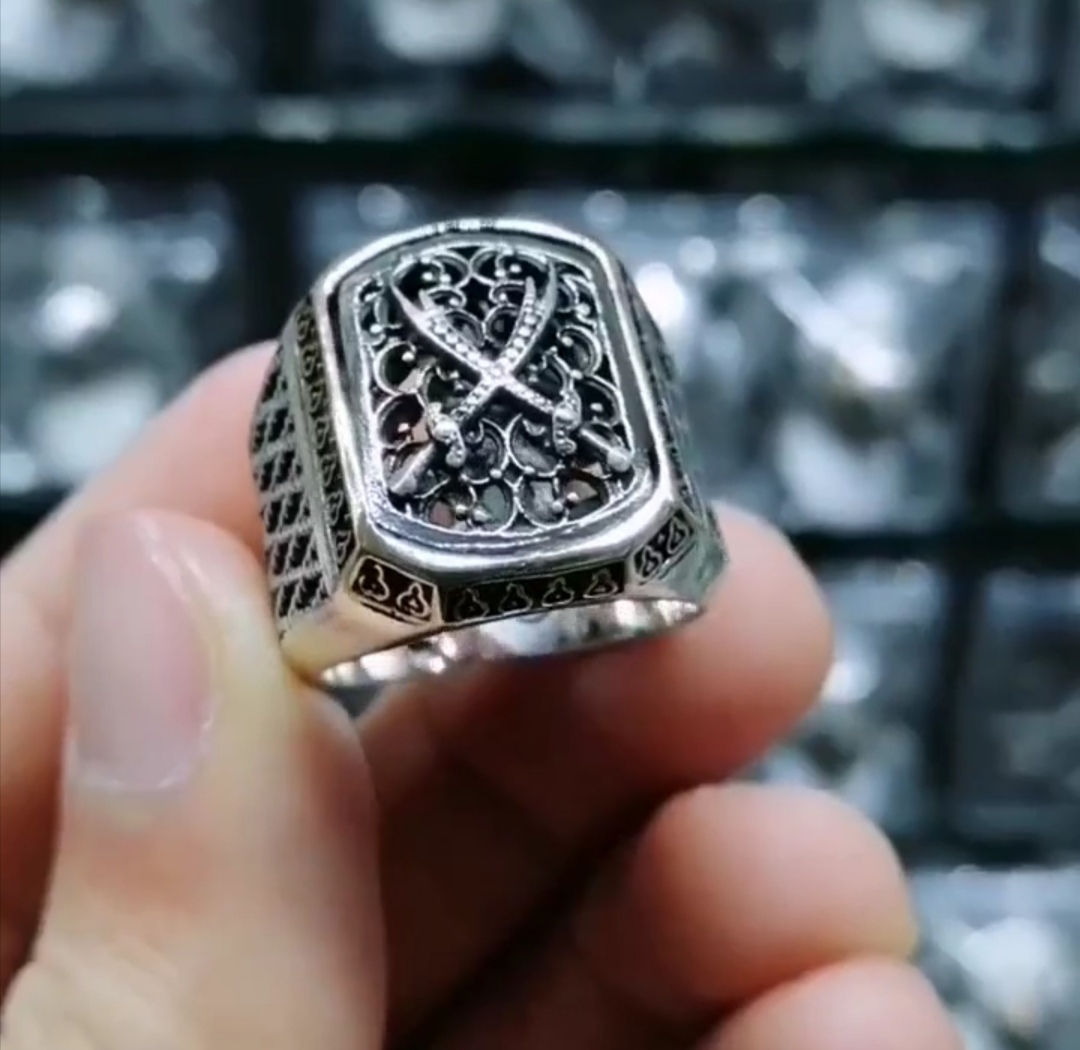 Zülfikar Kılıçlı 925 Ayar Gümüş Erkek Yüzük