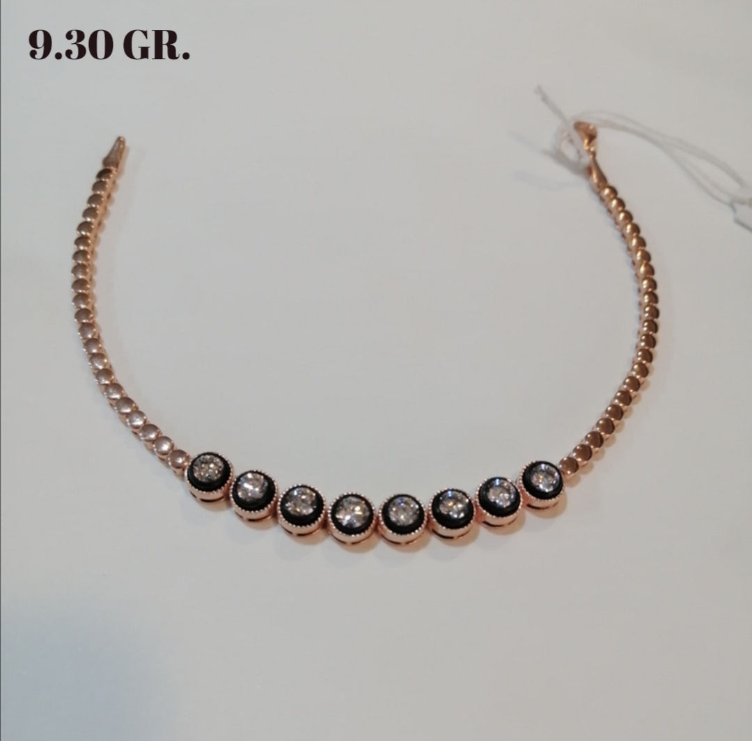 Elmas Montür Pırlanta Modeli 925 Ayar Gümüş Bileklik