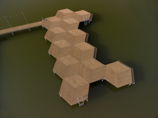 Cölöpökön álló stég kivitelezés