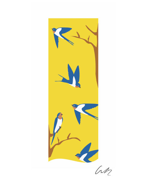 Downtown Vancouver Banner - blue jay by Ana Gabriela (aka Ana the Artist)
