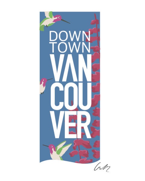 Downtown Vancouver Banner - Humming bird by Ana Gabriela (aka Ana the Artist)