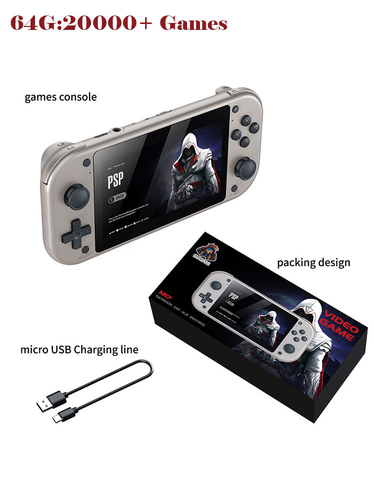 Miniatura: M17 Handheld Video Game Console 64G 128G Open Source Linux System 4.3inch Screen