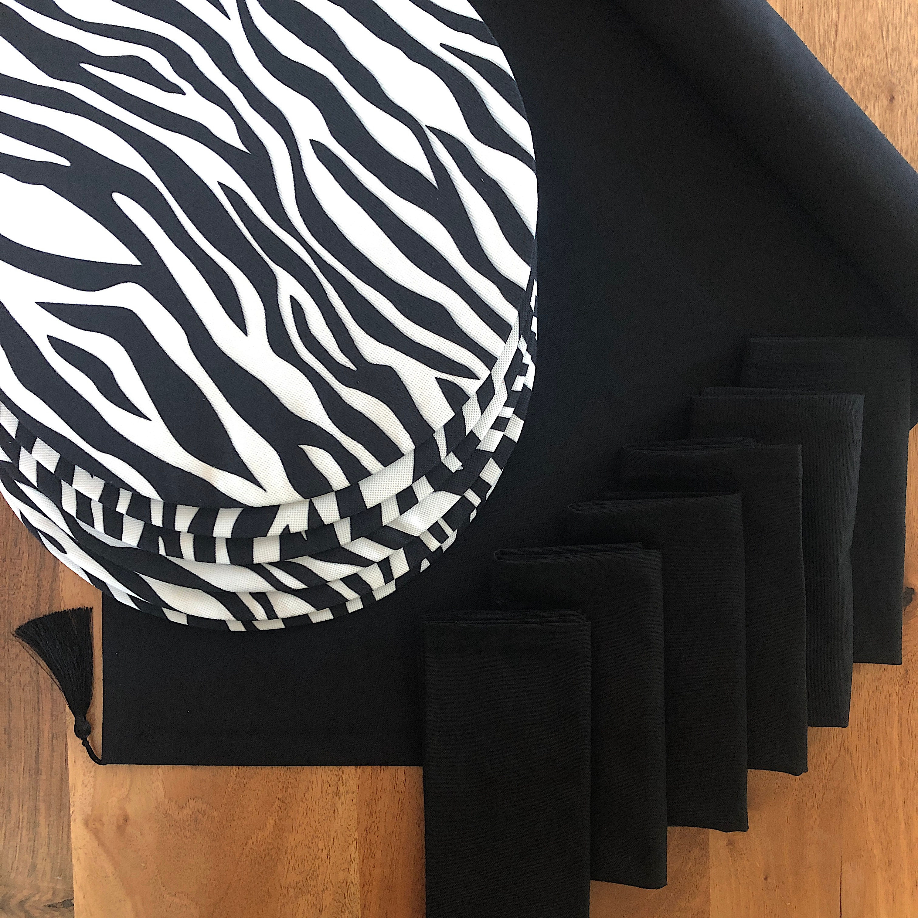 Zebra Desen Peçeteli Takım 2