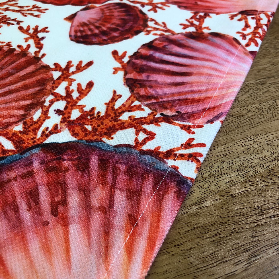 Küçük resim: Deniz Kabuğu Desen Runner Örtü