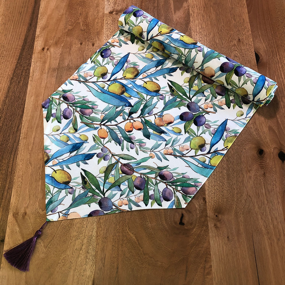 Küçük resim: Zeytin Desen Runner Örtü