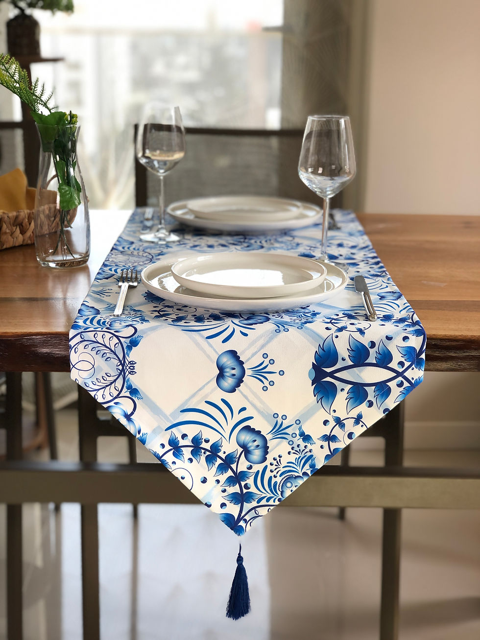 Damask Desen Runner Örtü