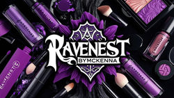 RavenestByMcKenna. cosmetics. makeup .logo. goth.purple