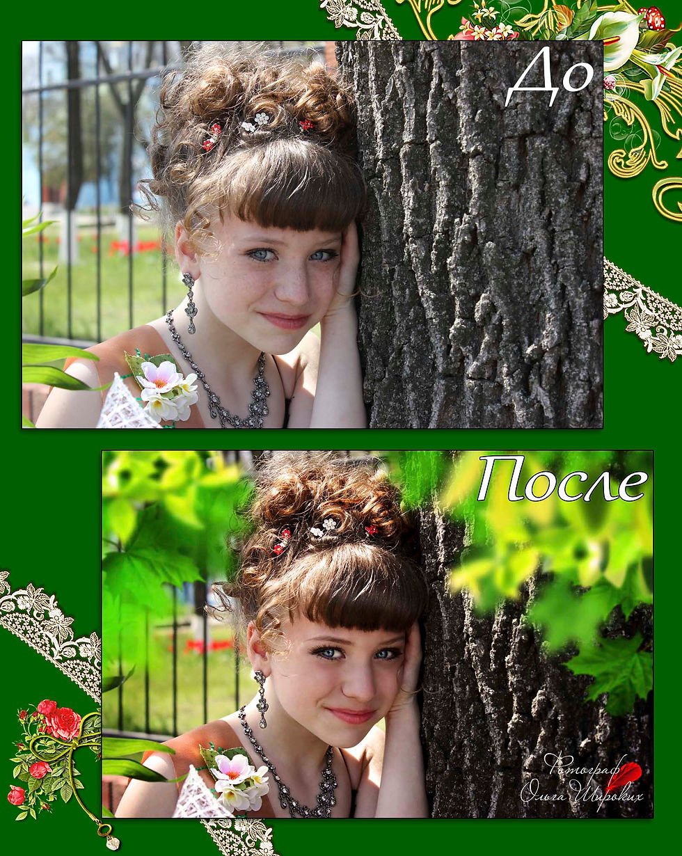 Цвето и светокоррекция, ретушь фото