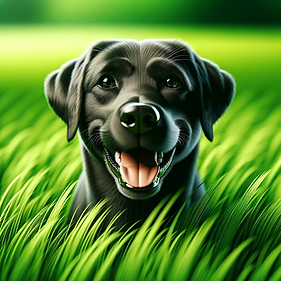 DALL·E 2023-12-26 09.45.19 - A hyper-realistic image of a black Labrador Retriever happily
