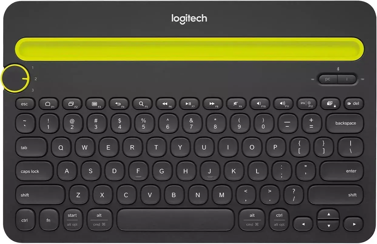Logitech K480 Wireless Multi-Device Keyboard, Bluetooth, Black