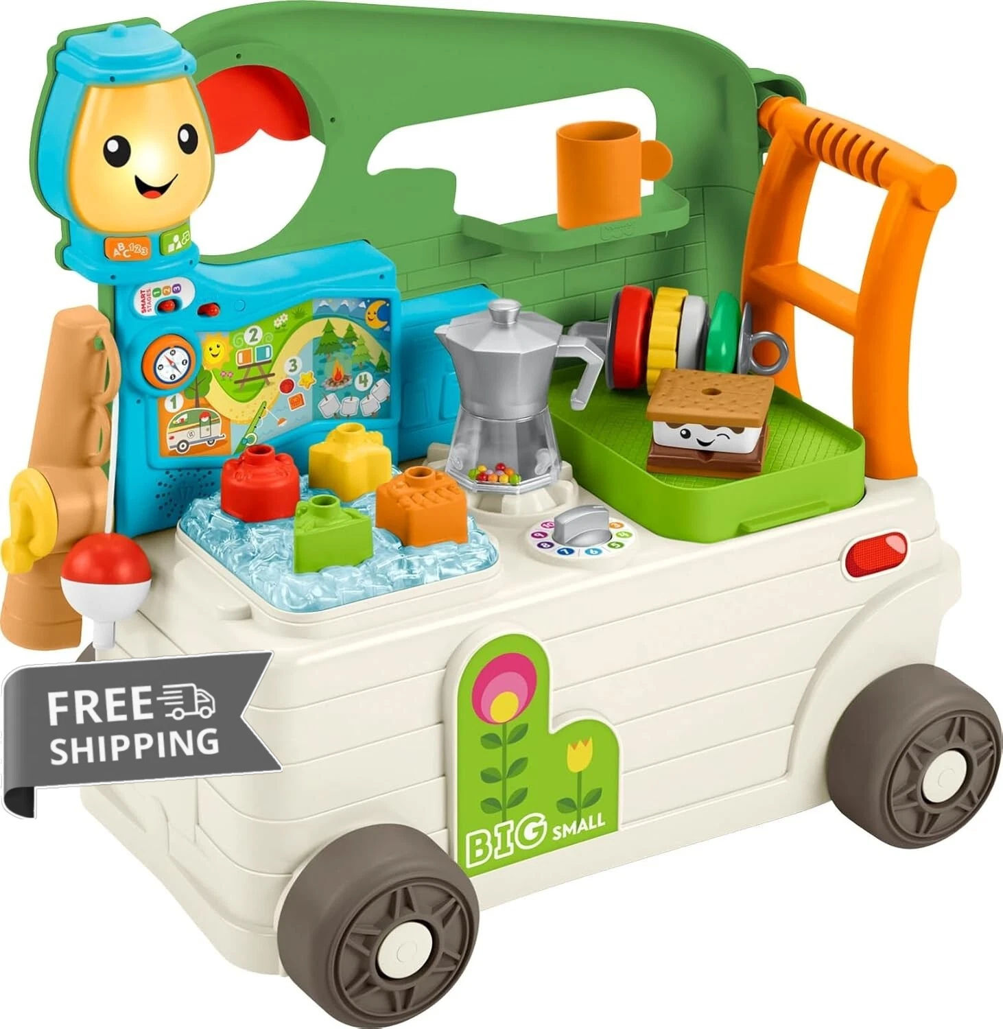 Baby to Toddler Toy 3-in-1 On-the-Go Camper Walker