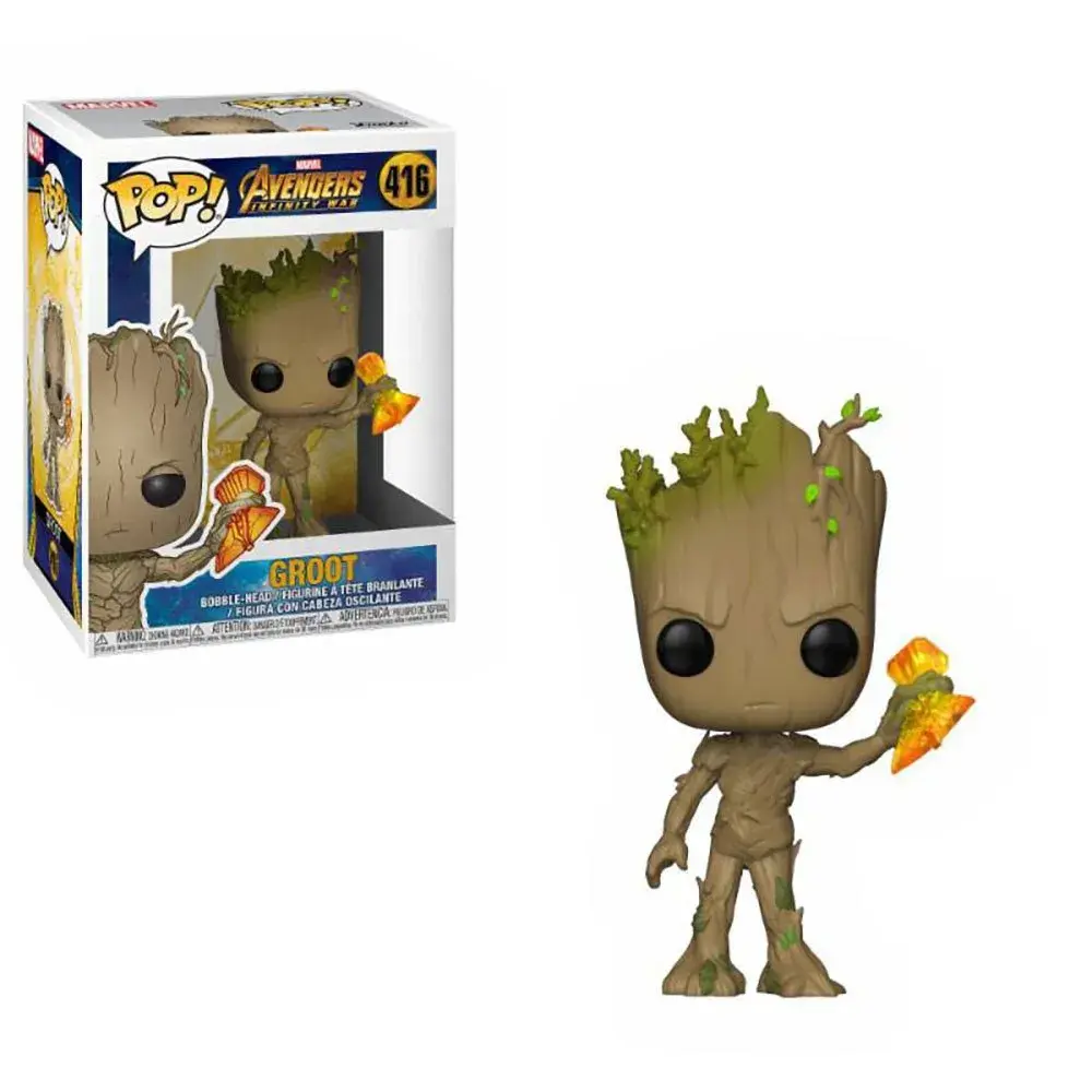Funko Pop Bobble Marvel, Infinity War S2: Groot With Stormbreaker