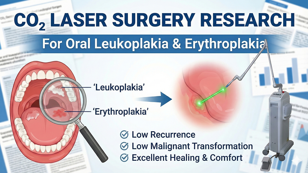 laser surgery effectively treats oral leukoplakia and erythroplakia