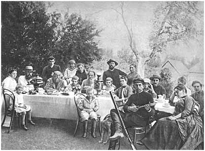 L.N. Tolstoy in a circle of family