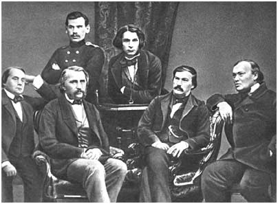 L.N. Tolstoy and a group of writers
