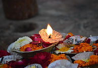 A candle lit in memory of someone