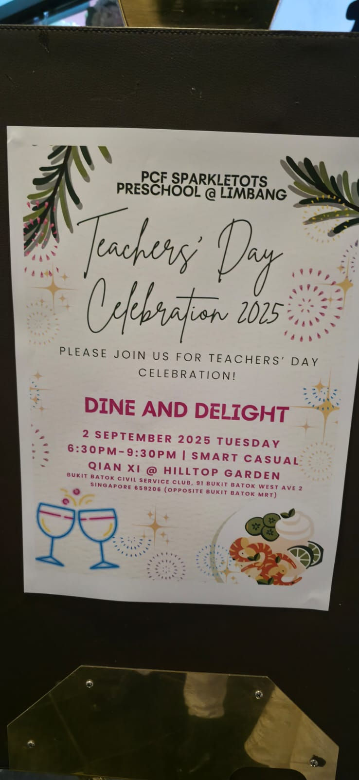 Emcee Singapore - The Teachers' Day Celebration 2025 hosted by Emcee of Singapore Ivan for PCF Sparkletots Preschool @ Limbang! Enjoy an evening of dining and delight on September 2nd from 6:30 PM to 9:30 PM. Dress in smart casual and head to Qian Xi @ Hilltop Garden, Bukit Batok. Let's celebrate the inspiring educators together!