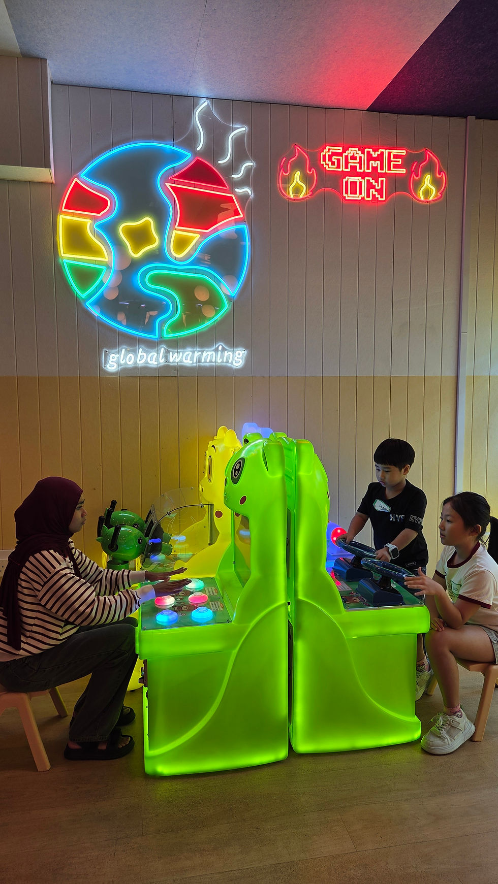 Emcee - Guests of Sunshine Dental were engaged in the arcade games in Spaceyearth.