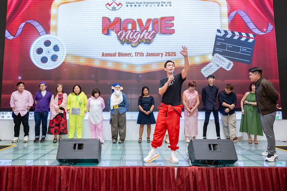 Emcee Singapore - Our Emcee Ivan energetically engaged the audience during the games.