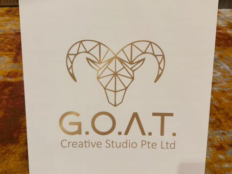 Emcee Singapore - The Innovative branding of G.O.A.T. Creative Studio Pte Ltd highlighting their ethos to "Design. Craft. Realize."