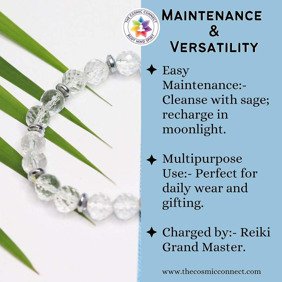 Thumbnail: Clear Quartz Faceted Healing Bracelet – The Master Healer for Clarity