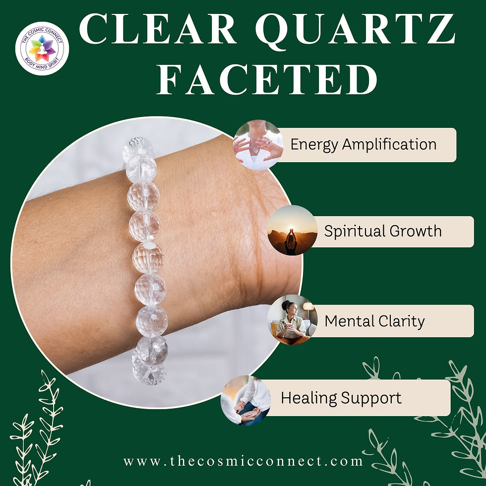 Thumbnail: Clear Quartz Faceted Healing Bracelet – Clarity & Chakra Balancing