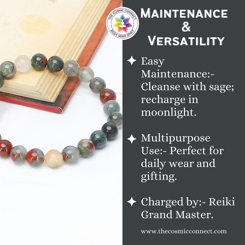 Thumbnail: Natural African Bloodstone Healing Bracelet – Empower Your Spirit and Body