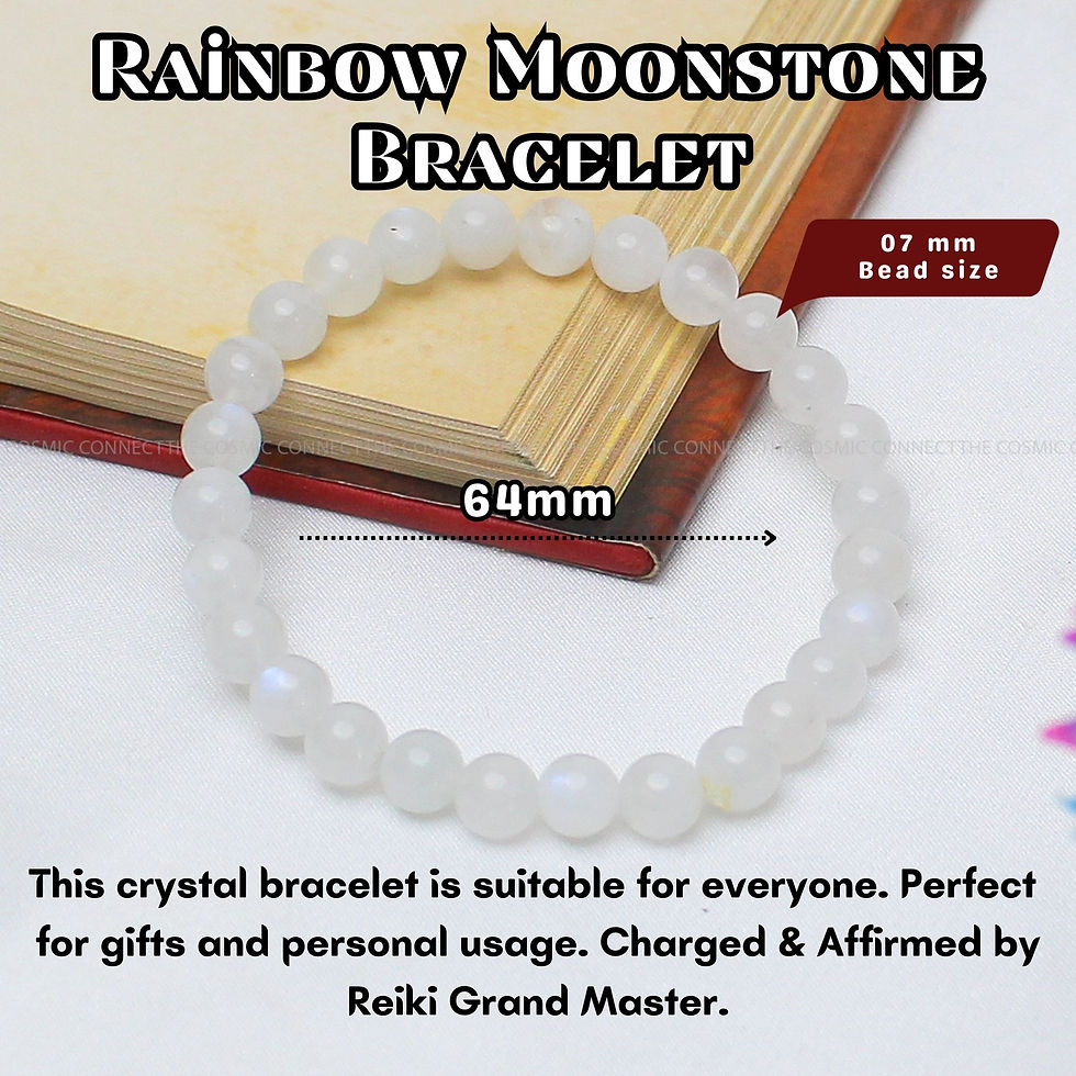 Thumbnail: Rainbow Moonstone Bracelet for Intuition, Emotional Balance & Feminine Energy