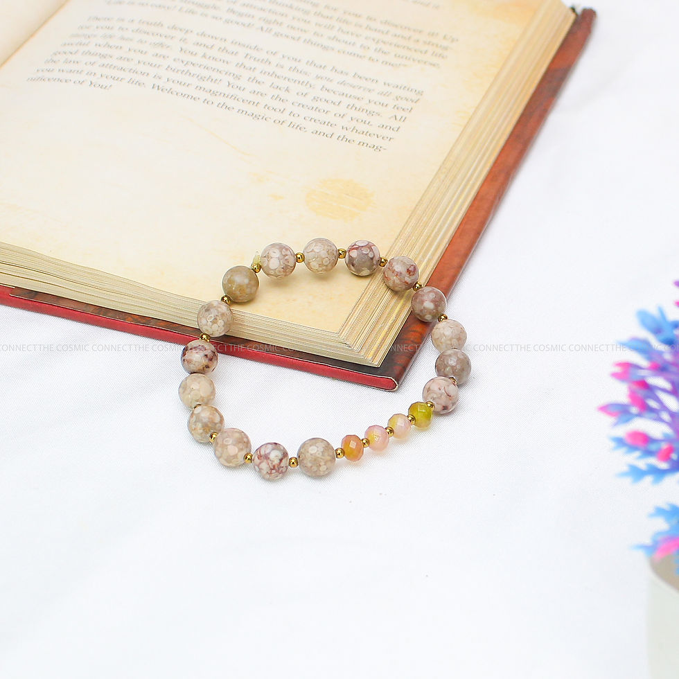 Thumbnail: Natural Brown Llanite Healing Bracelet – Grounding, Balance, & Inner Peace