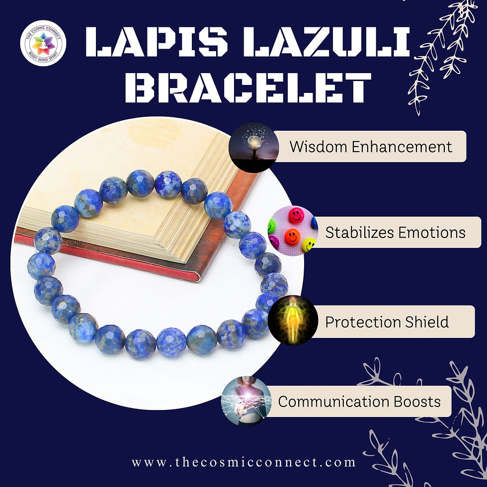 Thumbnail: Lapis Lazuli Faceted Healing Bracelet – Wisdom, Communication & Inner Truth