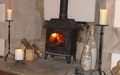 Woodburner burning